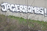 Jägerbomb graffiti